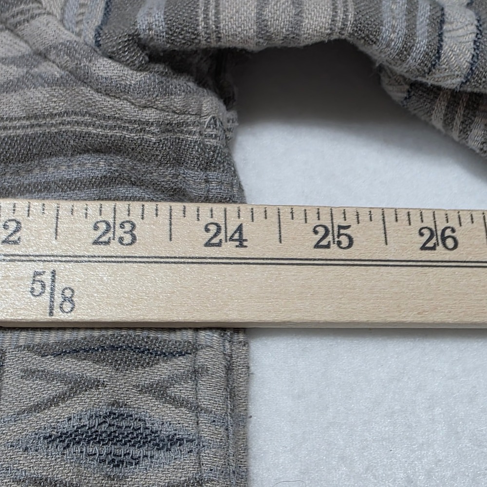 Lucky Brand Button Down Shirt Mens XXL Grey Aztec Southwestern Long Sleeve - Picture 6 of 8